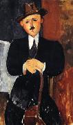 Amedeo Modigliani Seated man with a cane oil painting reproduction